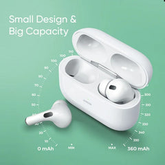 T03s Pro Joyroom Tws Active Noise Cancelling Anc Earbuds With Premium Case – White Earbuds Joyroom - Mall Mega