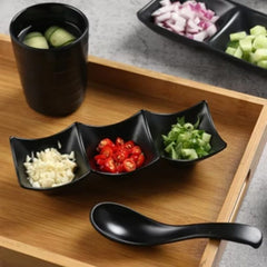 3 Compartment Dipping Sauce Dish Pot
