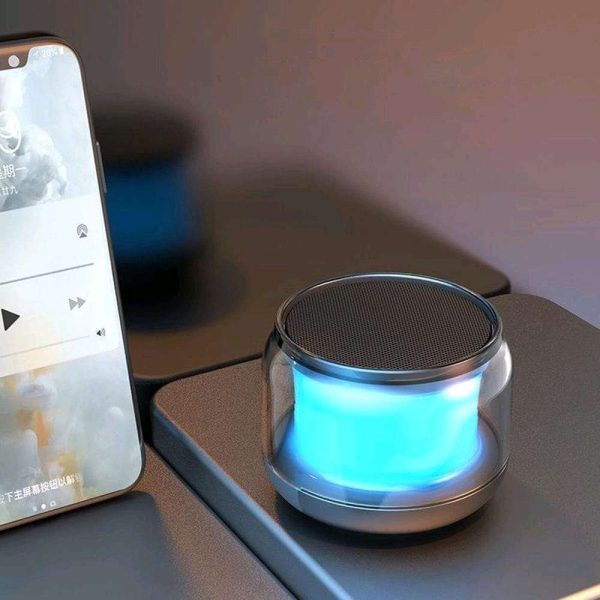 Bluetooth Wireless Portable Speaker With Led Light & High Bass Sound - Mall Mega