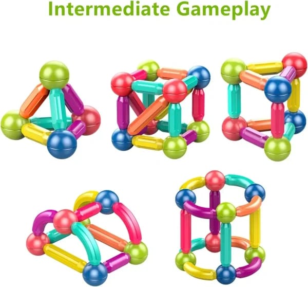 52 Pieces Magnetic Stick Building Blocks - Mall Mega