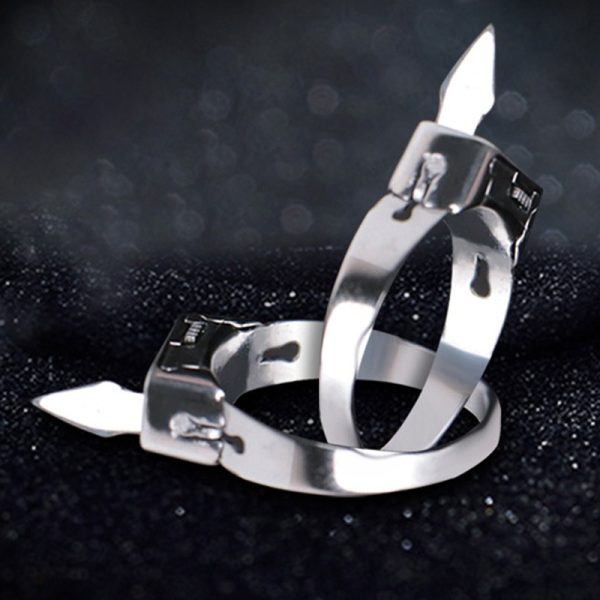 Stainless Steel Self-defense Ring With Hidden Blade