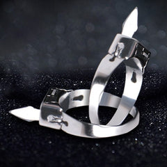 Stainless Steel Self-defense Ring With Hidden Blade