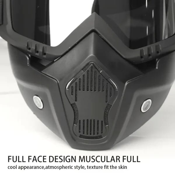 Motorcycle Goggles With Removable Full Face Mask - Mall Mega