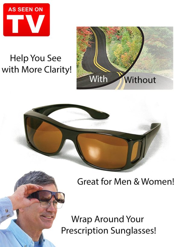 1Pc Hd Day & Night Vision Wrap Around Glasses - Mall Mega