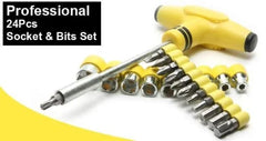 T-bar Screwdriver Socket And Bits - Set of 24 Pcs