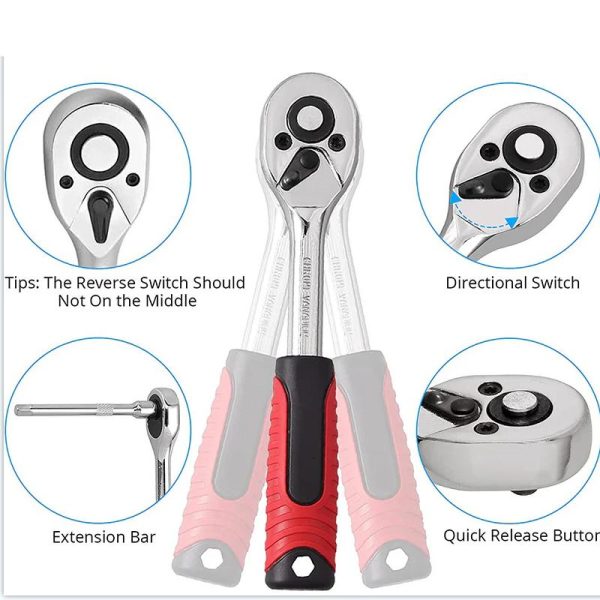 46 pcs Professional Socket Wrench Tool Set