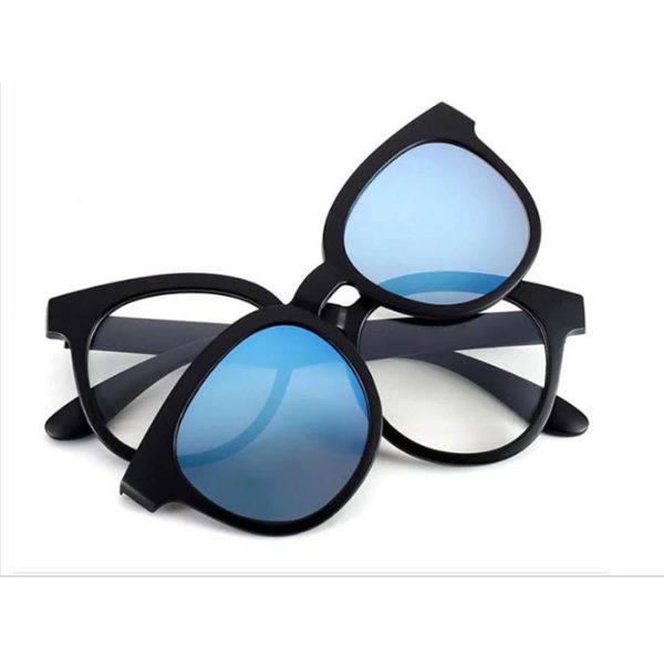 5 in 1 Magic Vision Stylish Sunglass With Quick-change Magnet Lenses - 5 Different Colors - Mall Mega