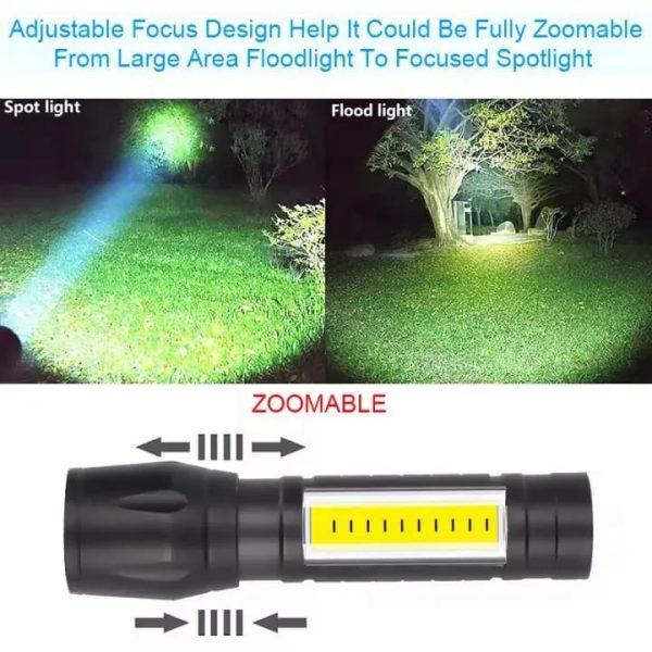 Super Bright USB Rechargeable LED Flashlight