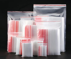 Pack Of 100 Pcs Clear Plastic Zipper Bags 7×10 Inch