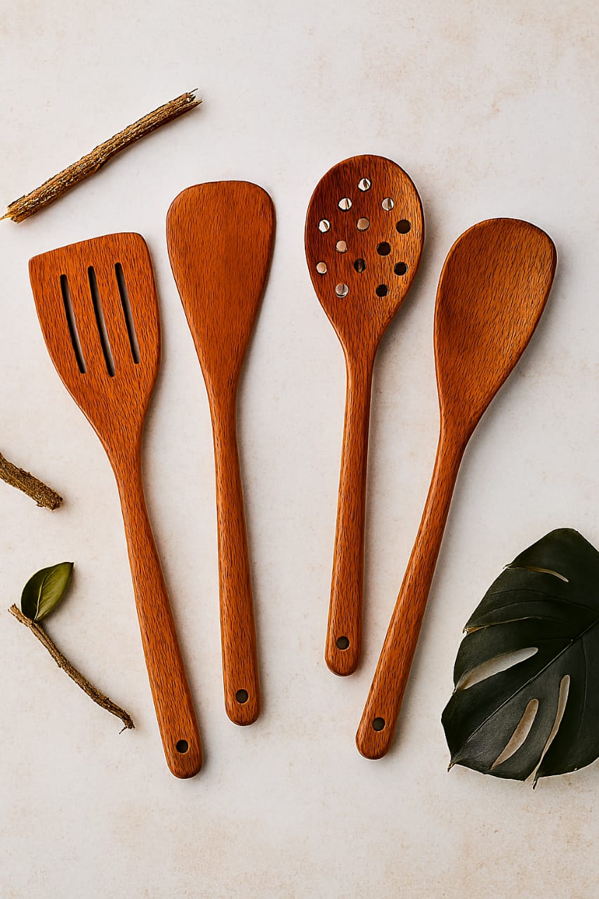Pack of 4 Wooden Spoon Set