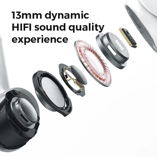 T03s Pro Joyroom Tws Active Noise Cancelling Anc Earbuds With Premium Case – White Earbuds Joyroom - Mall Mega