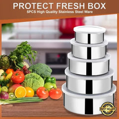 Stainless Steel Bowl - Set Of 5 - Mall Mega