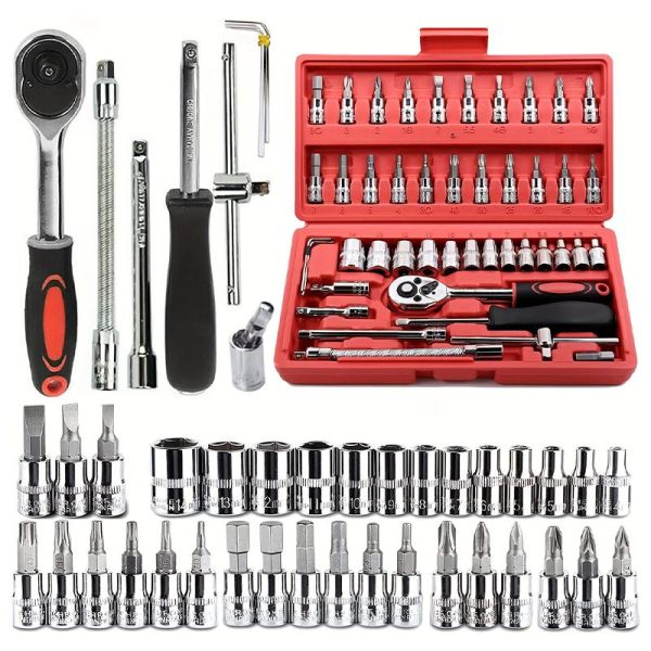 46 pcs Professional Socket Wrench Tool Set