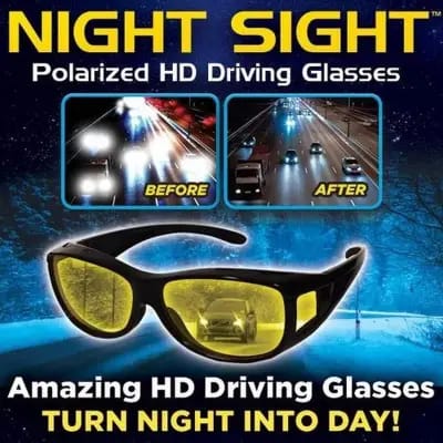 1Pc Hd Day & Night Vision Wrap Around Glasses - Mall Mega