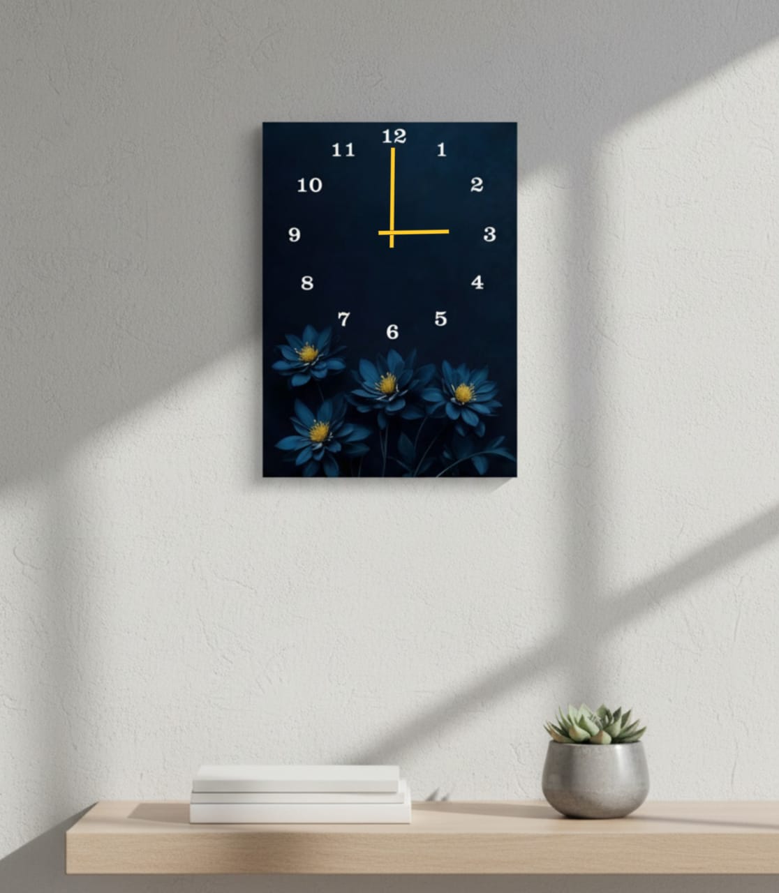 Digital Printed Wooden Wall Clock – 12x16 Inch