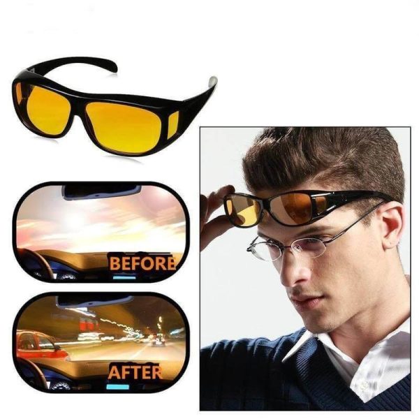 1Pc Hd Day & Night Vision Wrap Around Glasses - Mall Mega