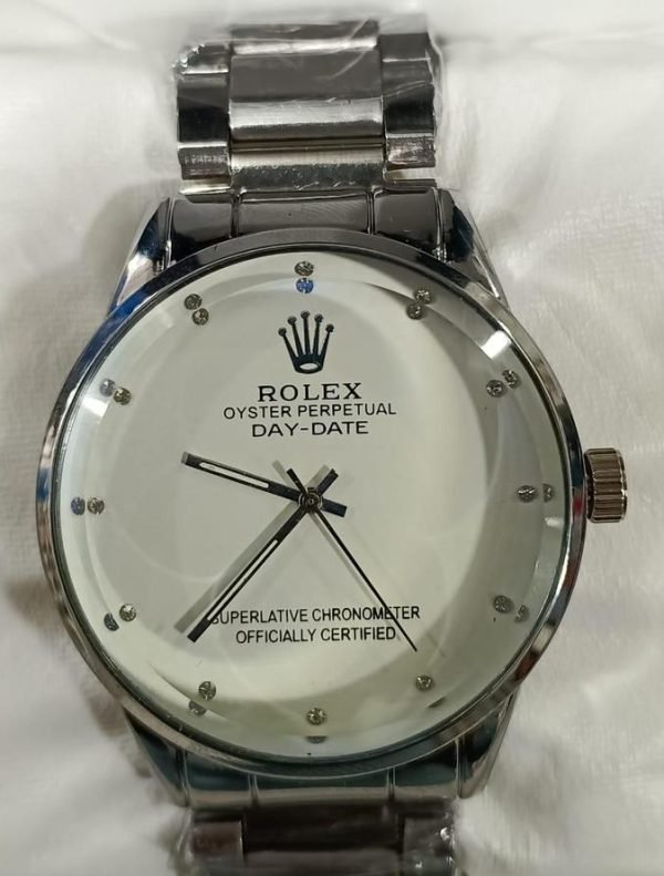 Rolex Men’s Formal Quartz Wrist Watch With Stainless Steel Chain - Mall Mega
