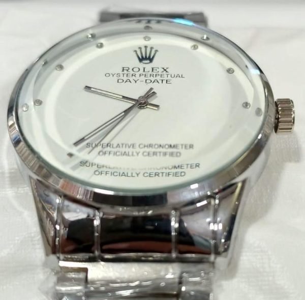 Rolex Men’s Formal Quartz Wrist Watch With Stainless Steel Chain - Mall Mega