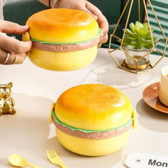 Round Cute Burger Shape Lunch Box - Mall Mega
