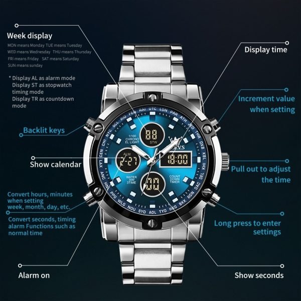 Skemie 1389 Men’s Digital Analog Watch - Mall Mega